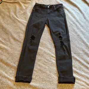 Old Navy Women's Black Ripped Skinny Jeans